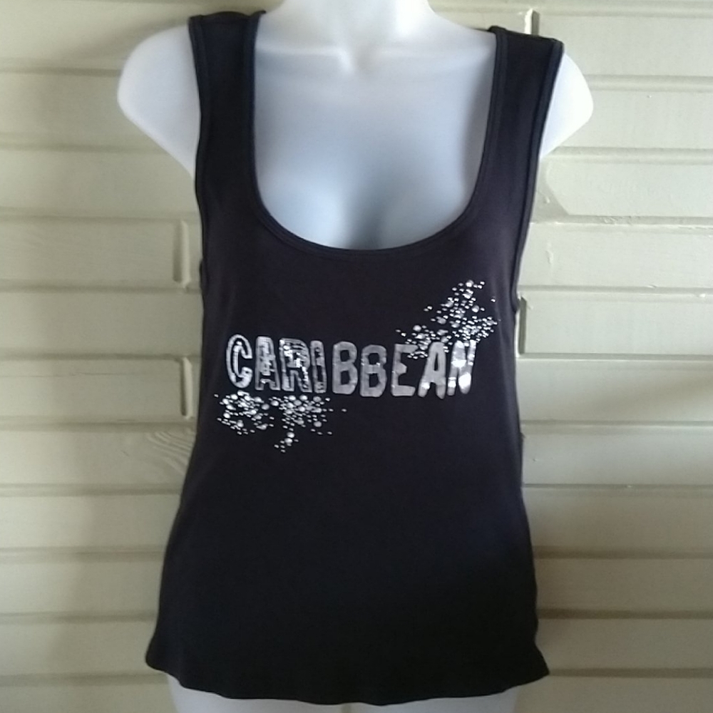 Black tank with bling